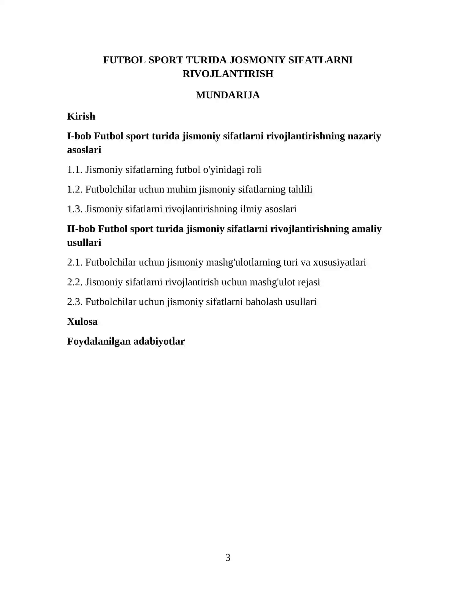 FUTBOL SPORT TURIDA JOSMONIY SIFATLARNI RIVOJLANTIRISH KURS ISHI 3