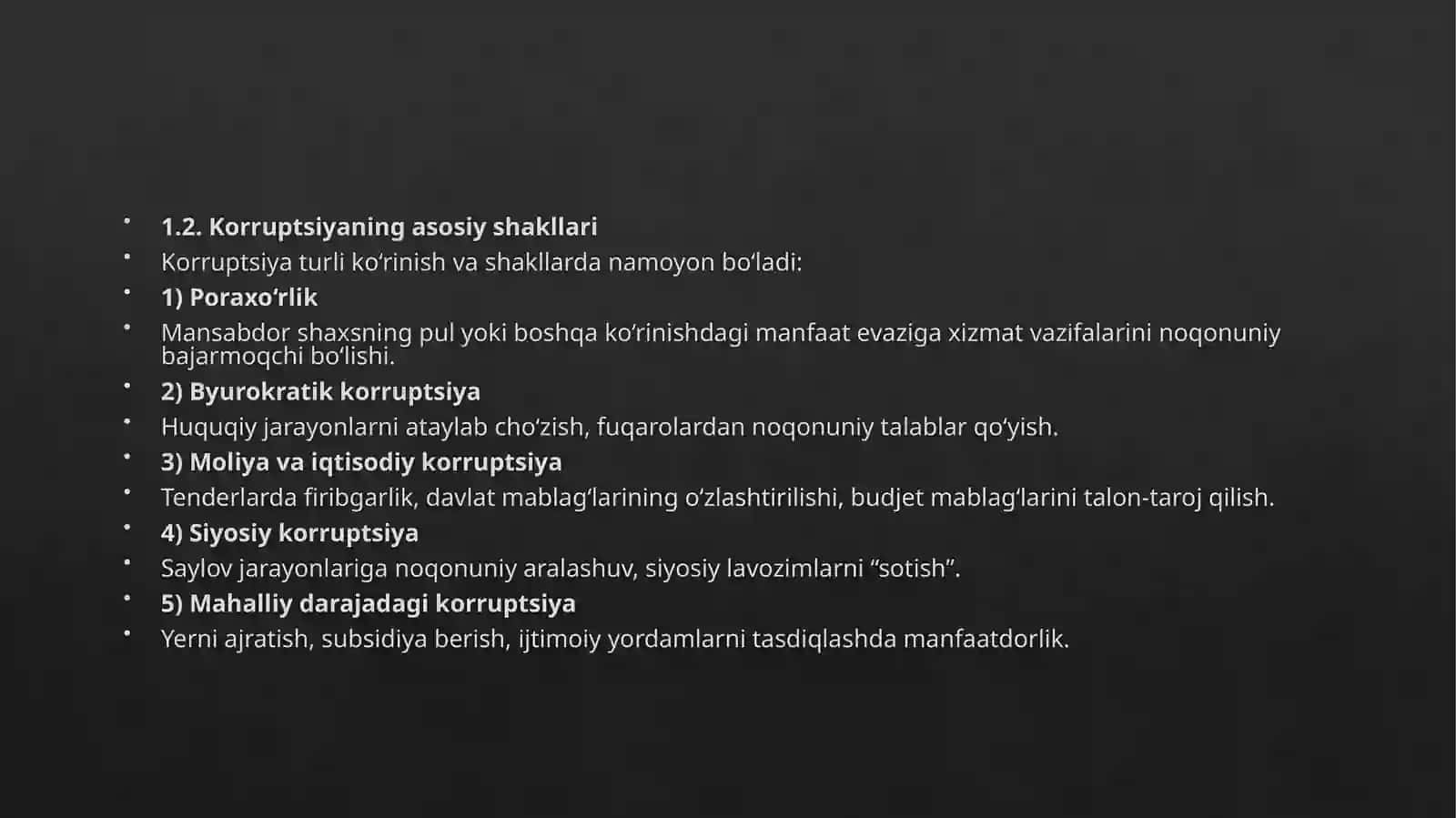 Korrupsiyaning mohiyati. oqibatlari va unga qarshi kurash mexanizmlari 3