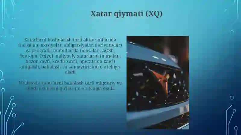 Moliyaviy Xavfni Baholash: Metodologiyalar va Asboblar 3