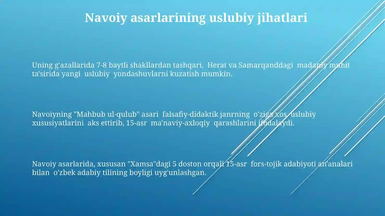 Alisher Navoiy asarlari til va uslub 3