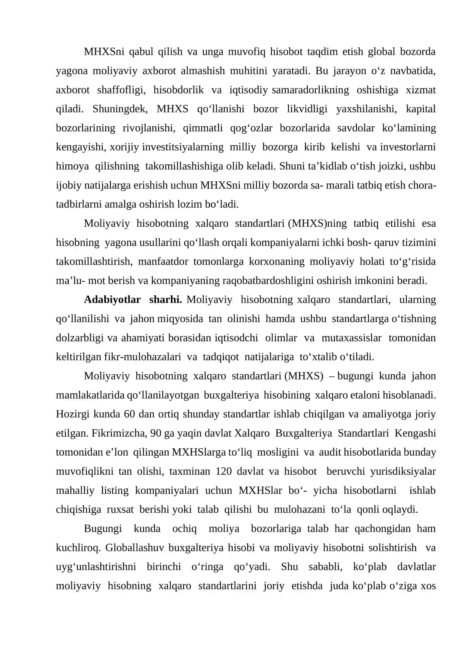 Moliyaviy hisobotning xalqaro standartlariga o'tishning yutuq va muammolari 3