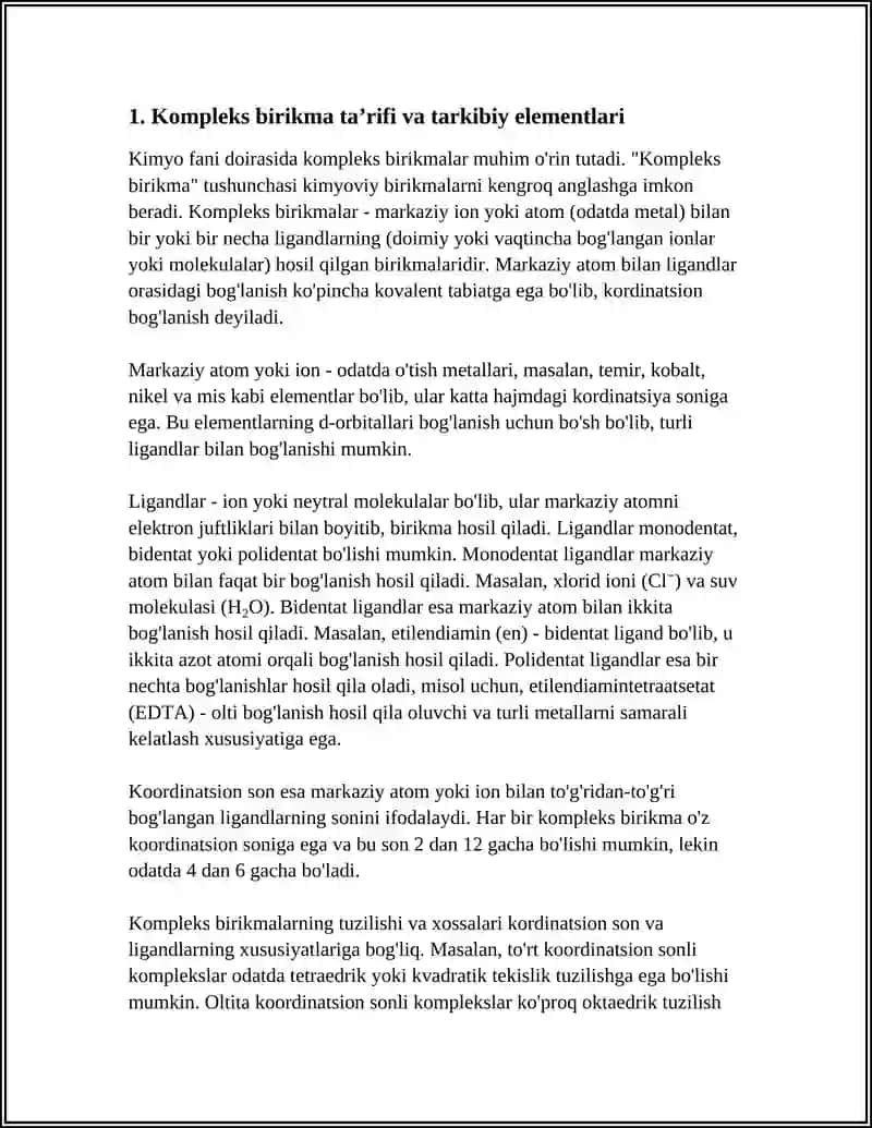 KOMPLEKS BIRIKMALAR TUZILISHI VA XOSSALARI 3
