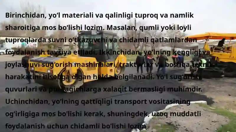 Sun’iysug‘oriladigan yerlarda yo‘l poyini loyihalash uslublari 3