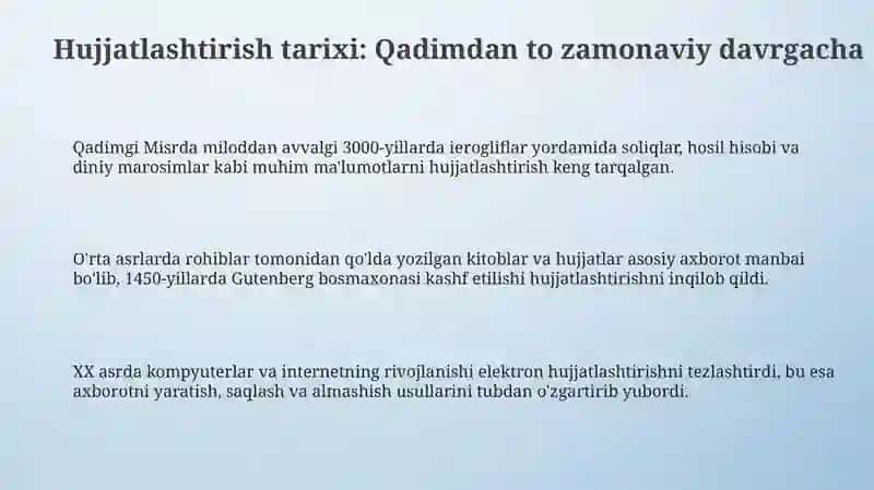 Hujjatchilik tarixi. Normativ (me’yoriy) hujjat tushunchasi 3