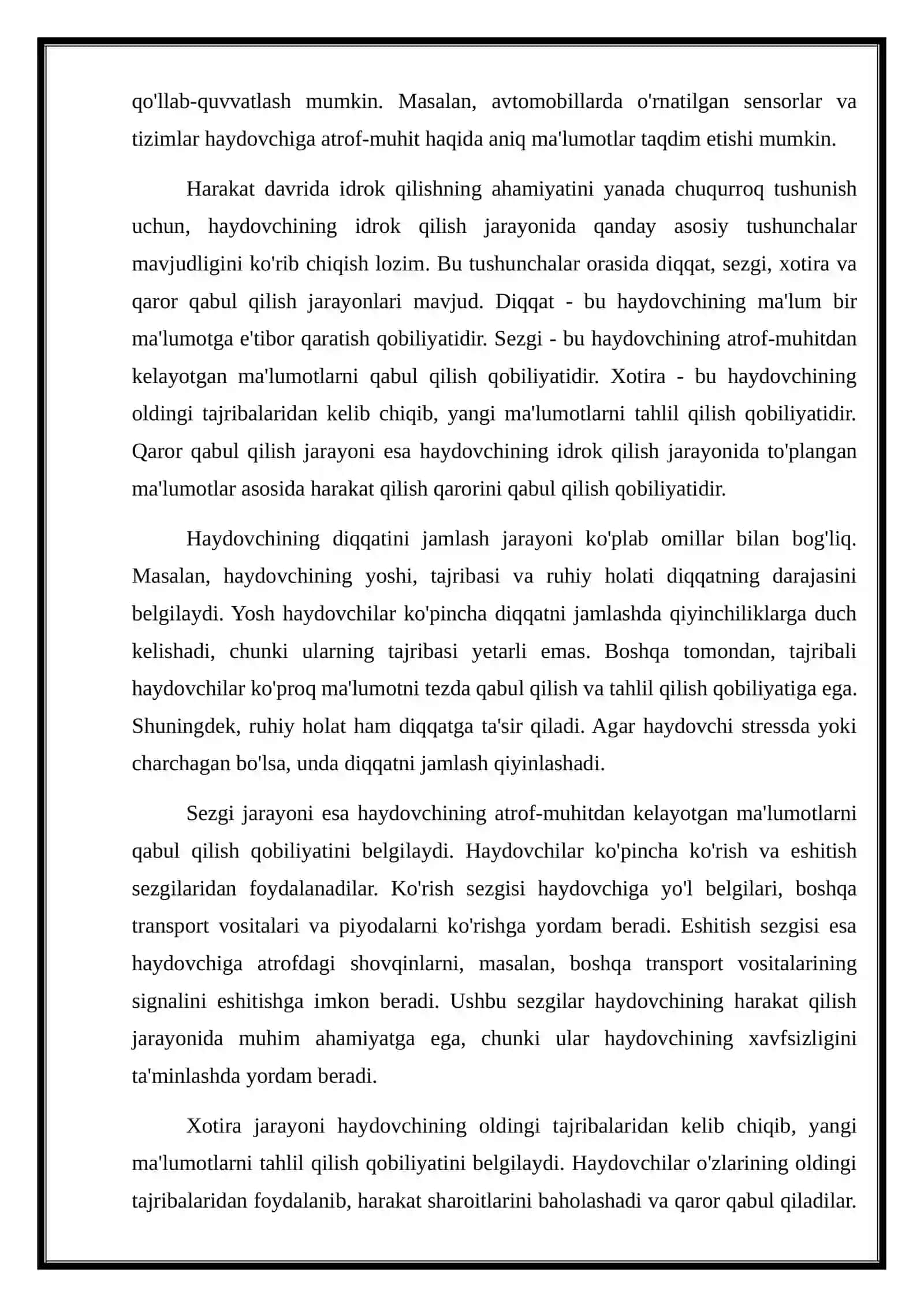 Harakat davrida idrok qilishda haydovchining xatoliklari 3