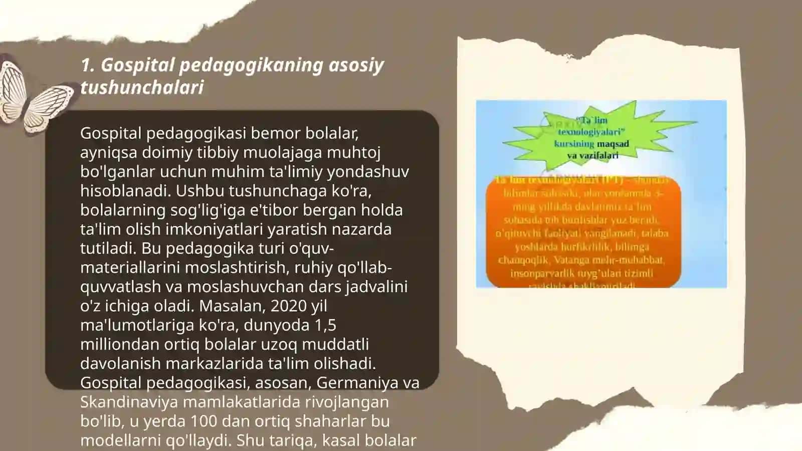 Gospital pedagogika fanining o‘quv materiallari texnologiyalari 3