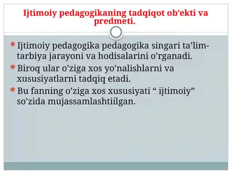 Ijtimoiy pedagogika faoliyat pedagogika fani sohasi sifatida 3