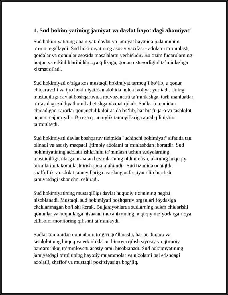 Sud hokimiyati tizimining ahamiyati 3