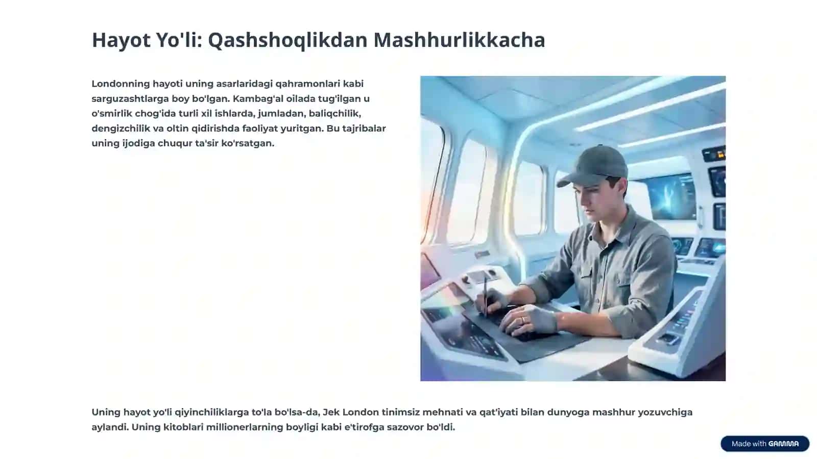 Jek London: Sarguzashtlar va Inson Ruhi Kuchi 3