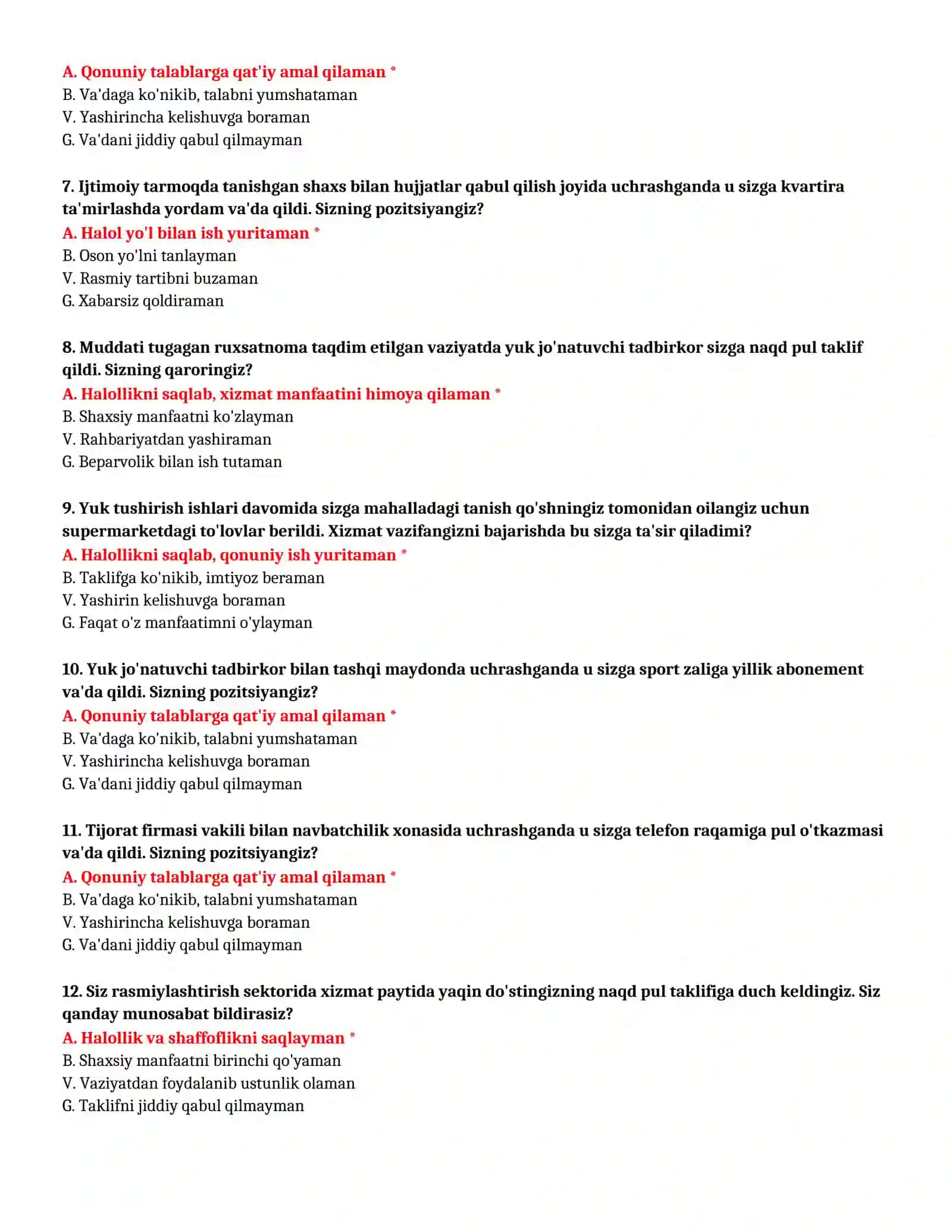 TEST SAVOLLARI (№ 21) 3