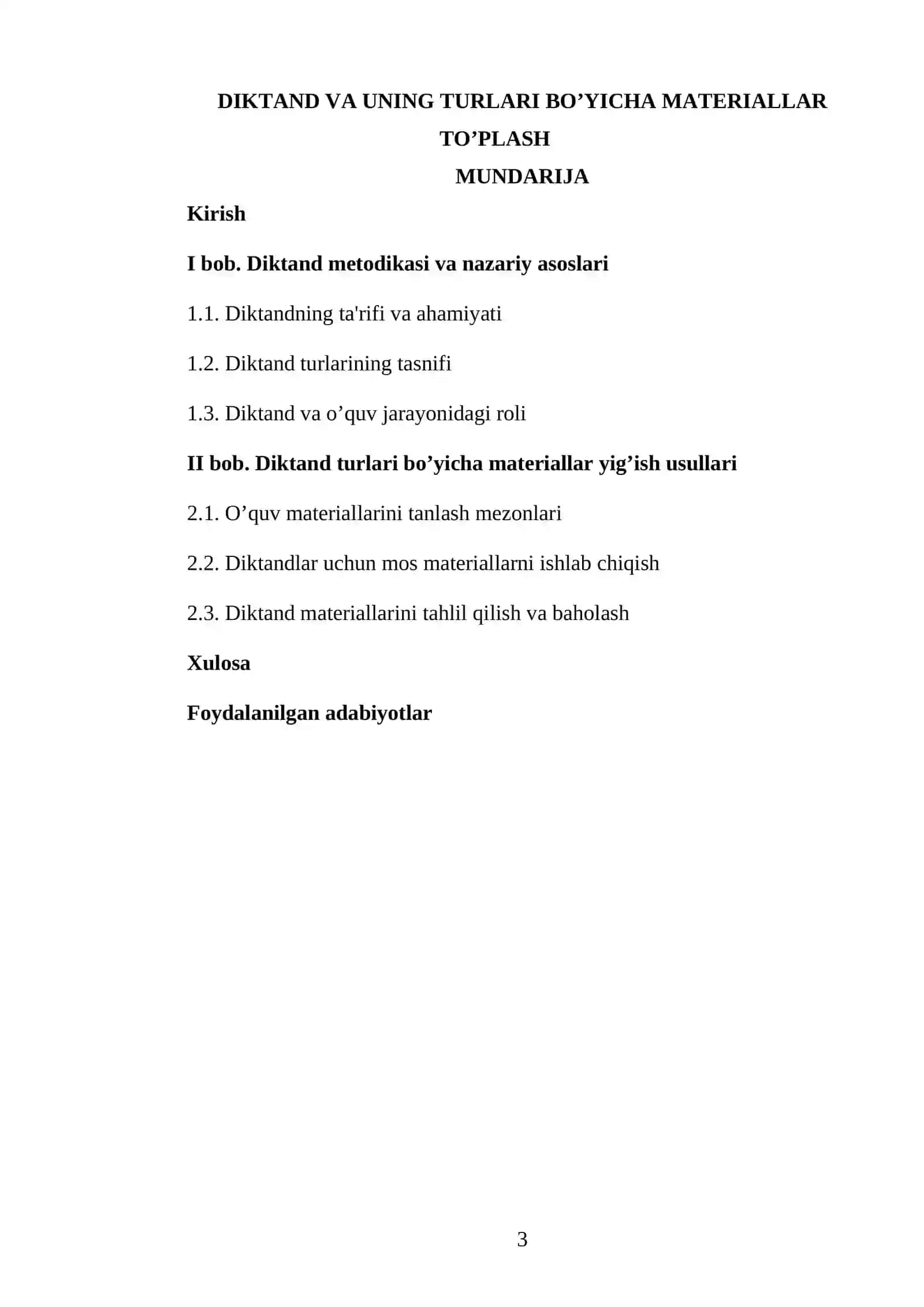 DIKTAND VA UNING TURLARI BOʼYICHA MATERIALLAR TOʼPLASH 3