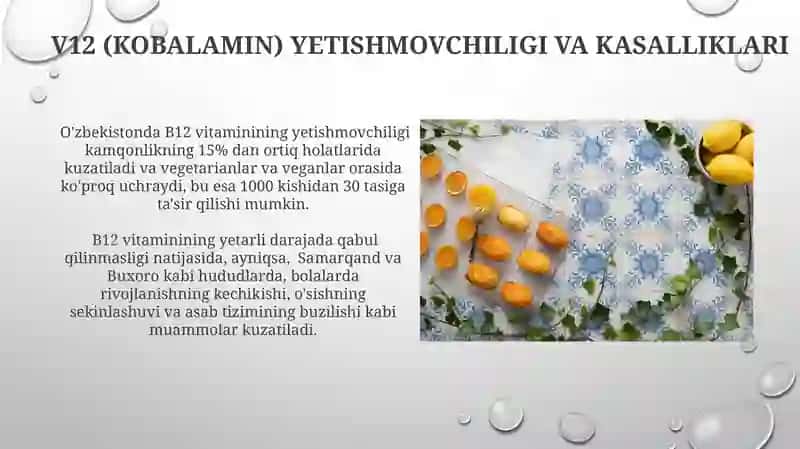 V12 (Kobalamin) yetishmovchiligi va kasalliklari 3