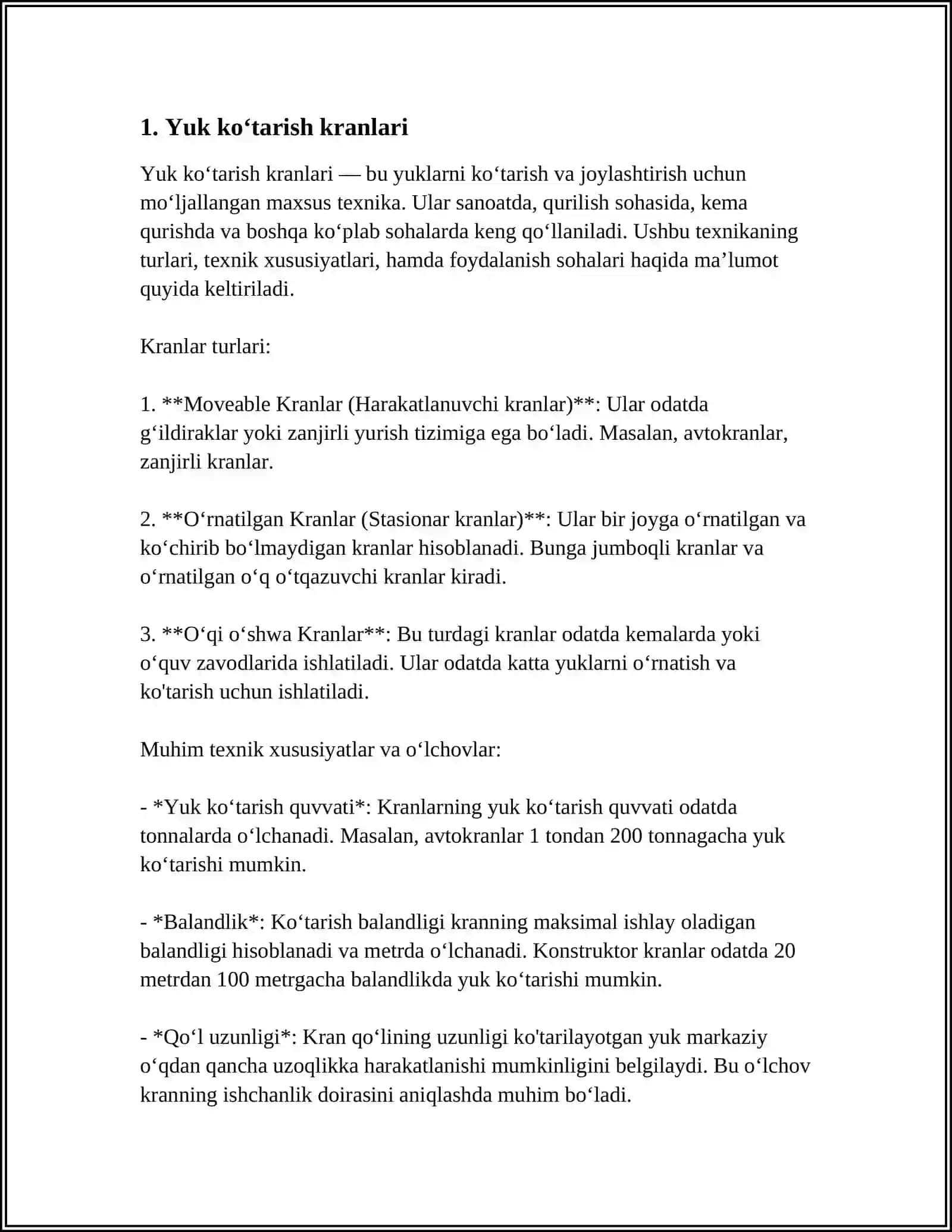 YUK KOʻTARISH JIHOZLARI 3
