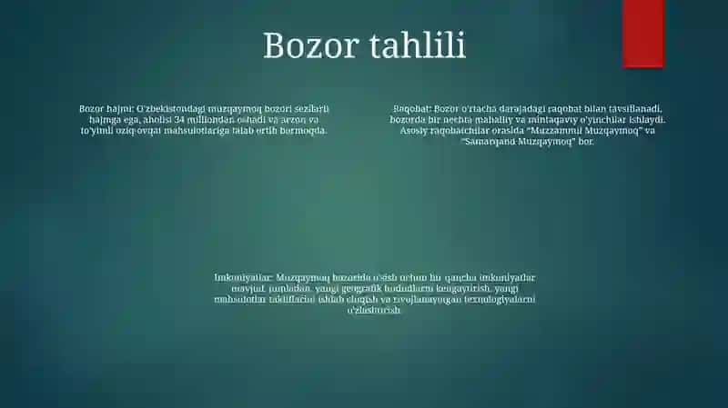 Muzqaymoq Ishlab Chiqarish BoʻYicha Biznes Reja 3