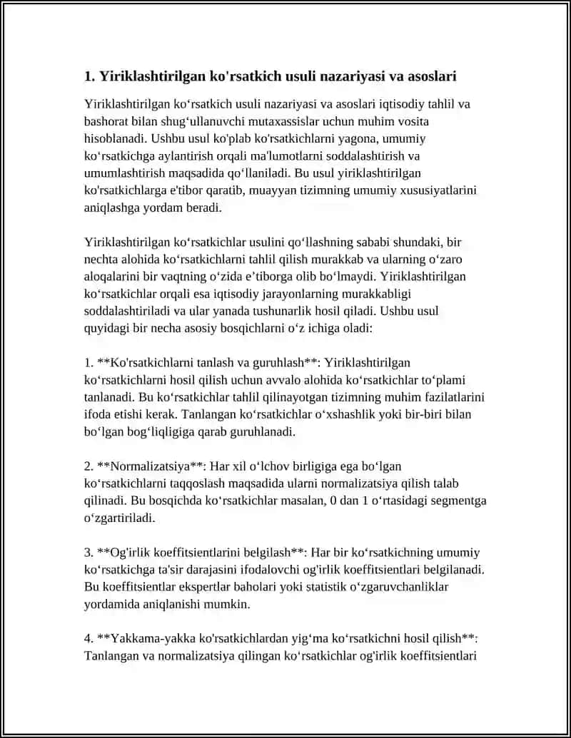 QURILISH REJALASHTIRILAYOTGAN BINONING DASTLABKI QIYMATINI YIRIKLASHTIRILGAN KORSATKICH USULIDA HISOBLASH 3