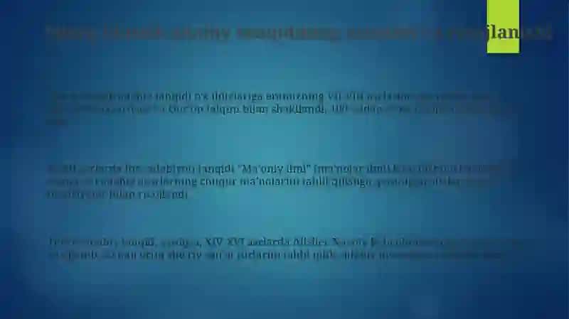 Sharq klassik adabiy tanqidi 3