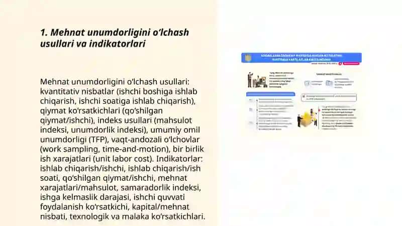 Mehnat unumdorligining darajasi va unga tasir etuvchi omillarni tasiri 3