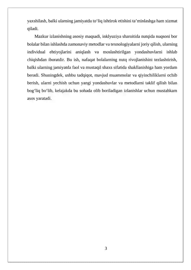 Inklyuziya sharoitida nutqida nuqsoni bor bolalar bilan ishlash 3