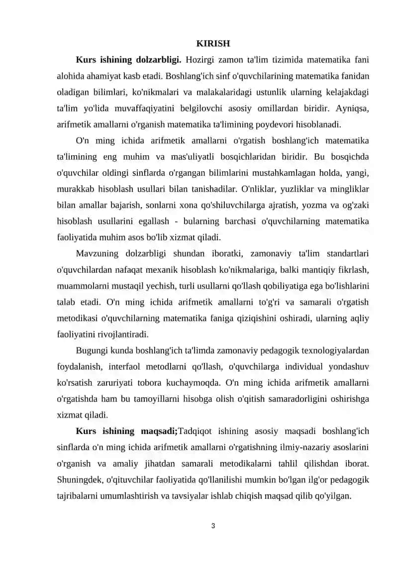 BOSHLANG‘ICH SINFLARDA O‘N MING ICHIDA ARIFMETIK AMALLARNI O‘RGATISH METODIKASI 3
