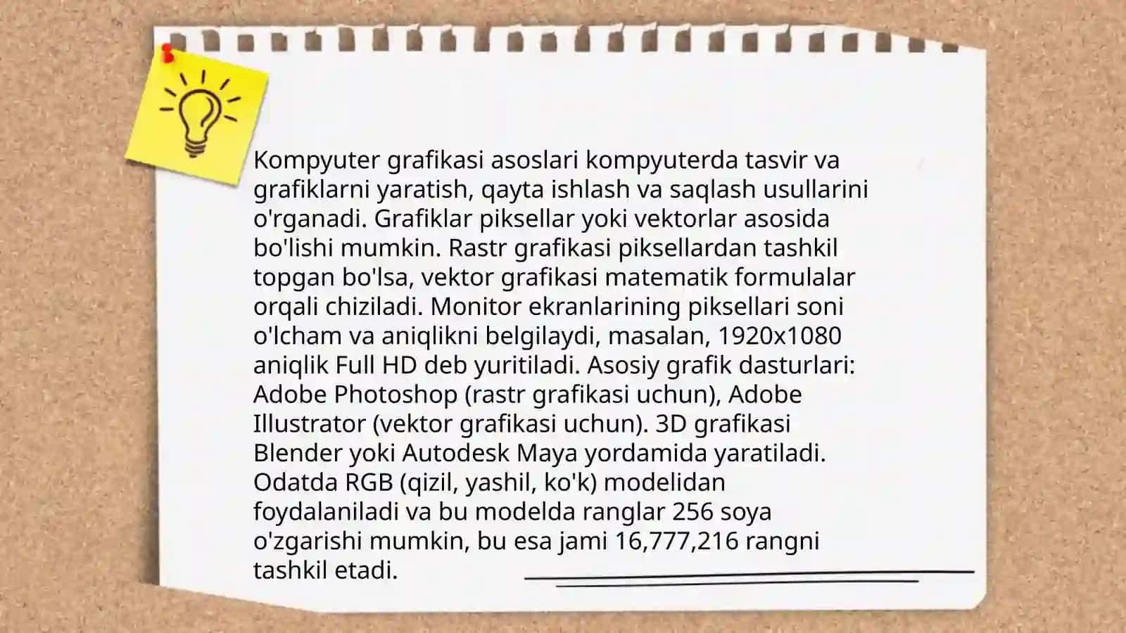 Kompyuter grafikasi asoslari 3