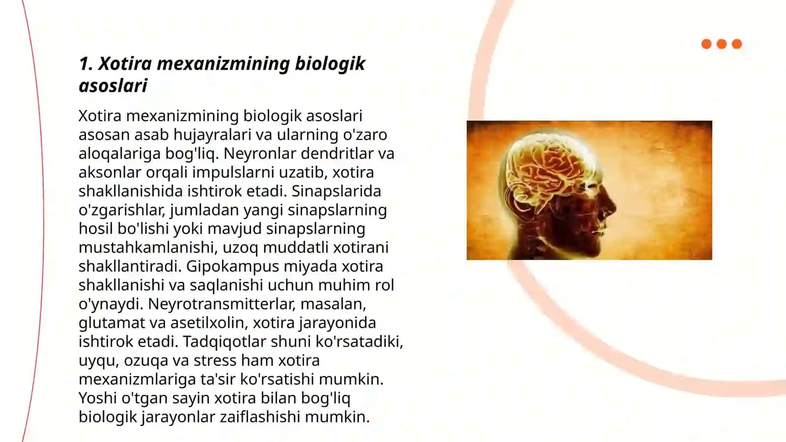 Xotira mexanizmi yoshga oid xususiyatlari 3