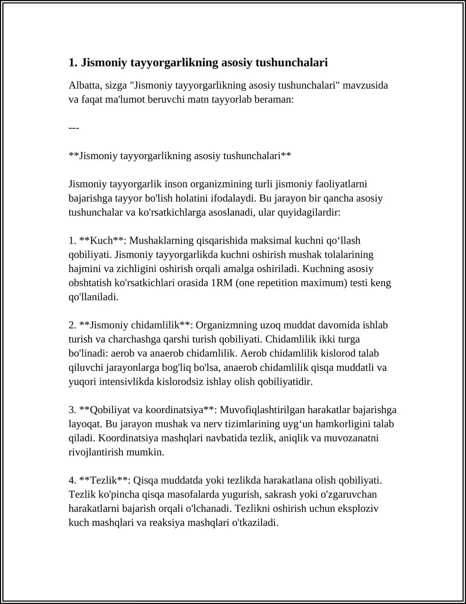 Jismoniy tayyorgarlikning asosiy tushunchalari 3