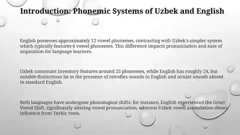 Comparative Analysis of Phonemic Systems in Uzbek and English 3