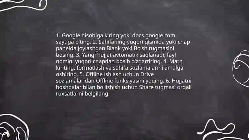 Google Docs-da bo'sh yangi hujjat yaratish 3