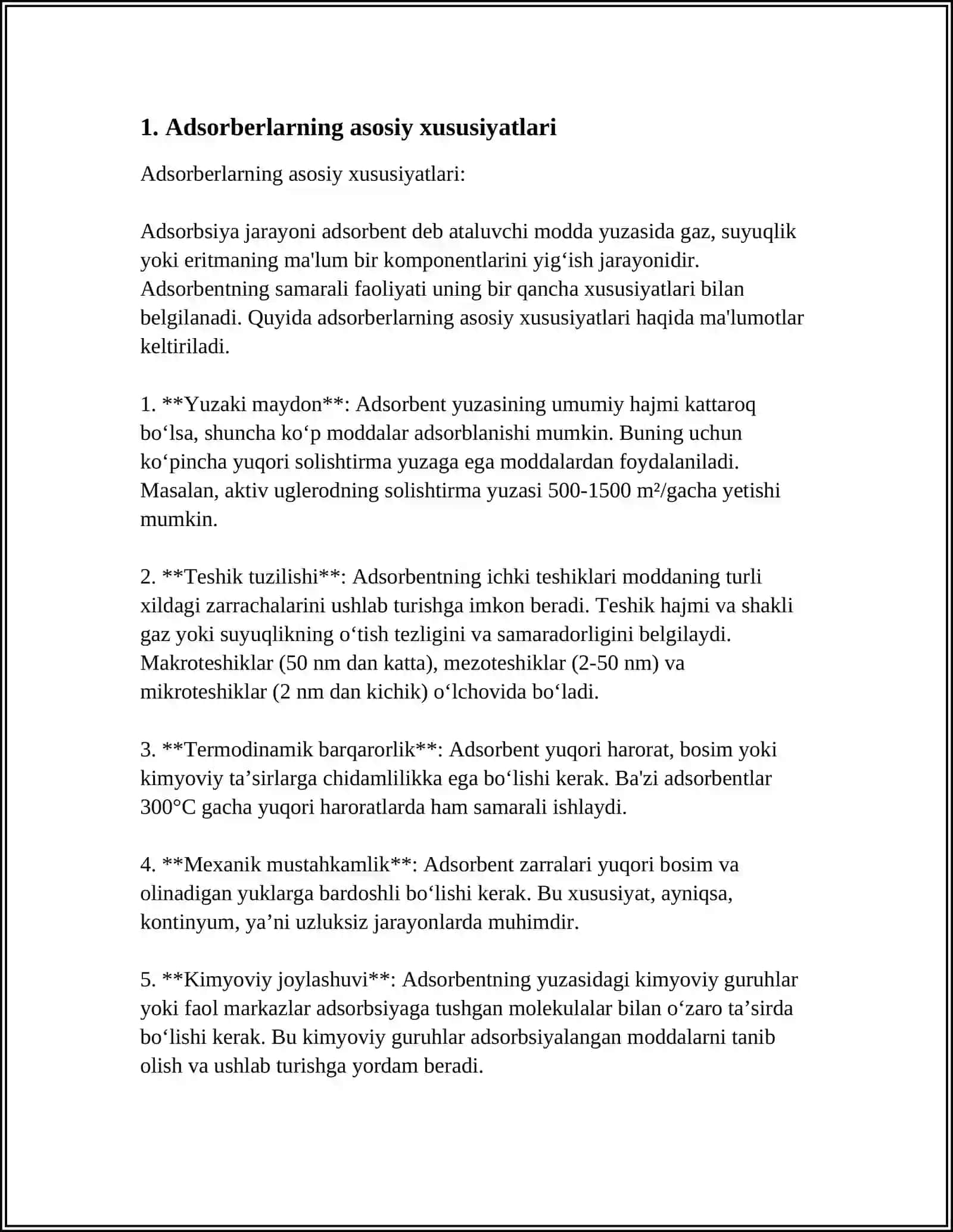 ADSORBERLARNING KONSTRUKTIV XUSUSIYATLARI 3