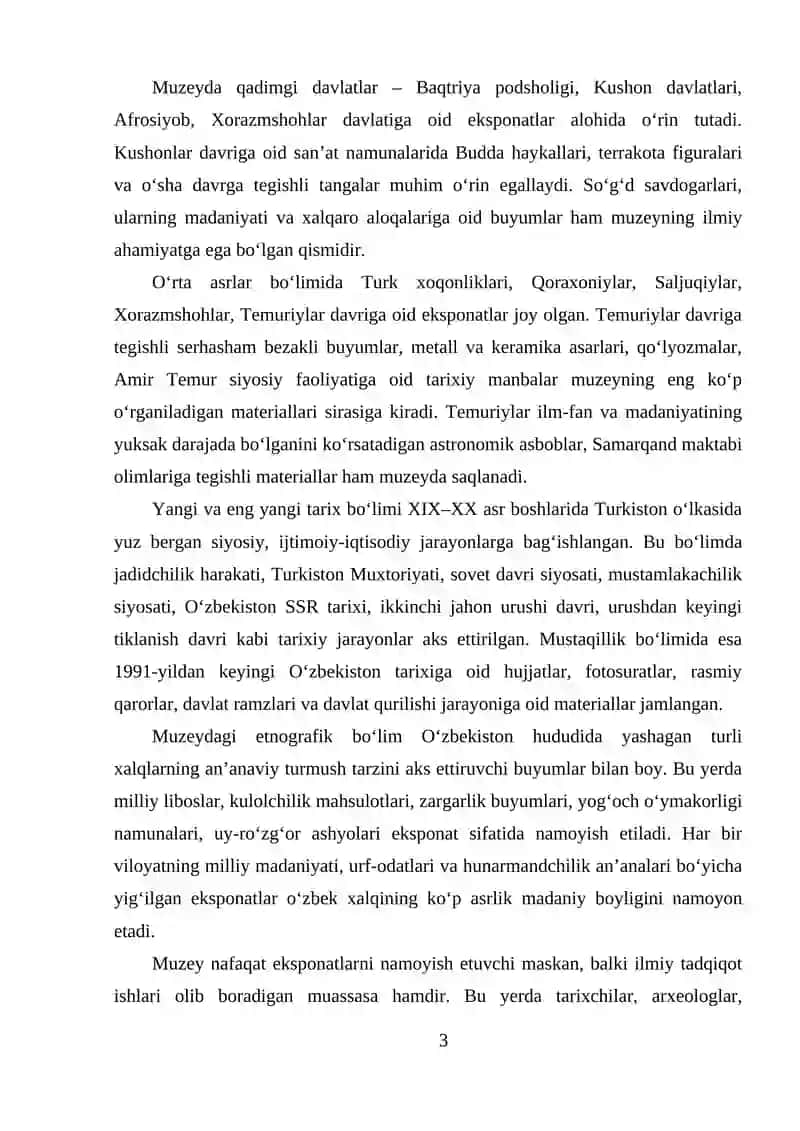 O'zbekiston Davlat Tarixi Muzeysi 3