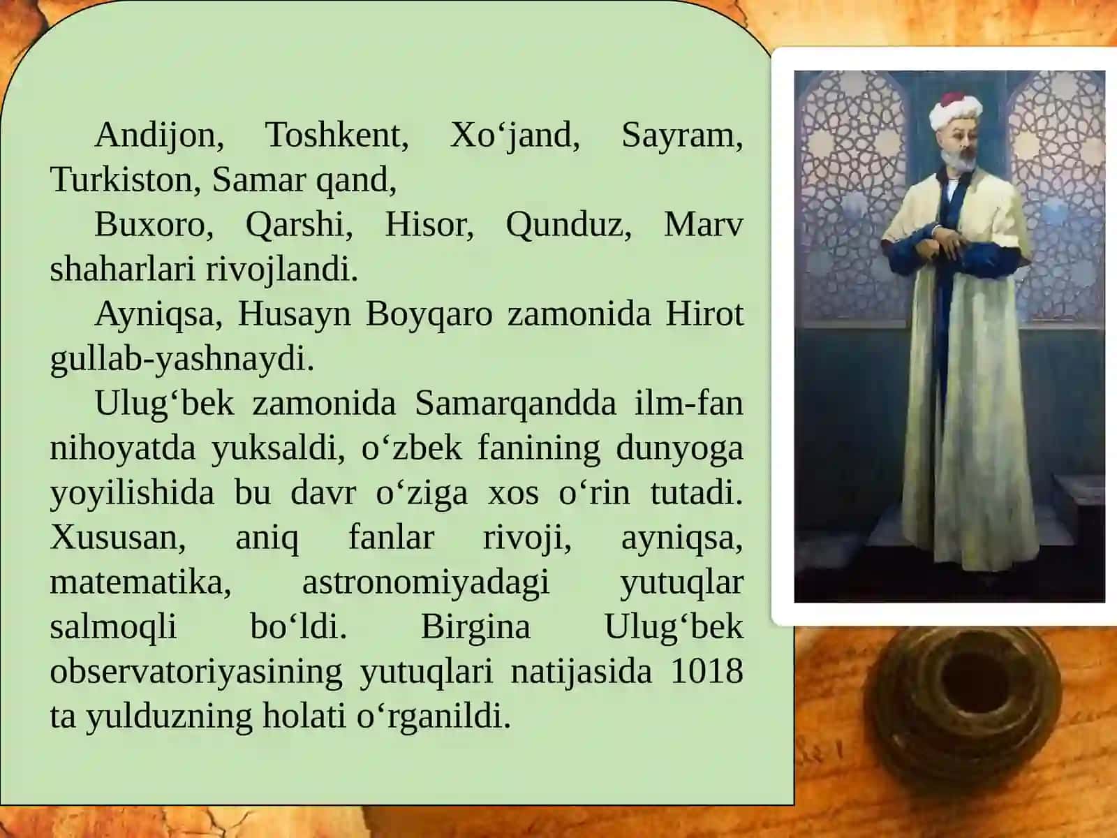 10-sinf Adabiyot fanidan Alisher Navoiy hayoti va ijodi dars taqdimoti 3