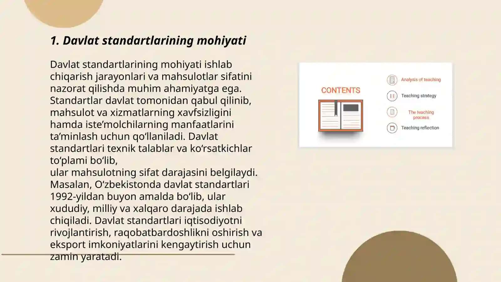 Davlat standartining mazmuni maqsad va vazifalari 3