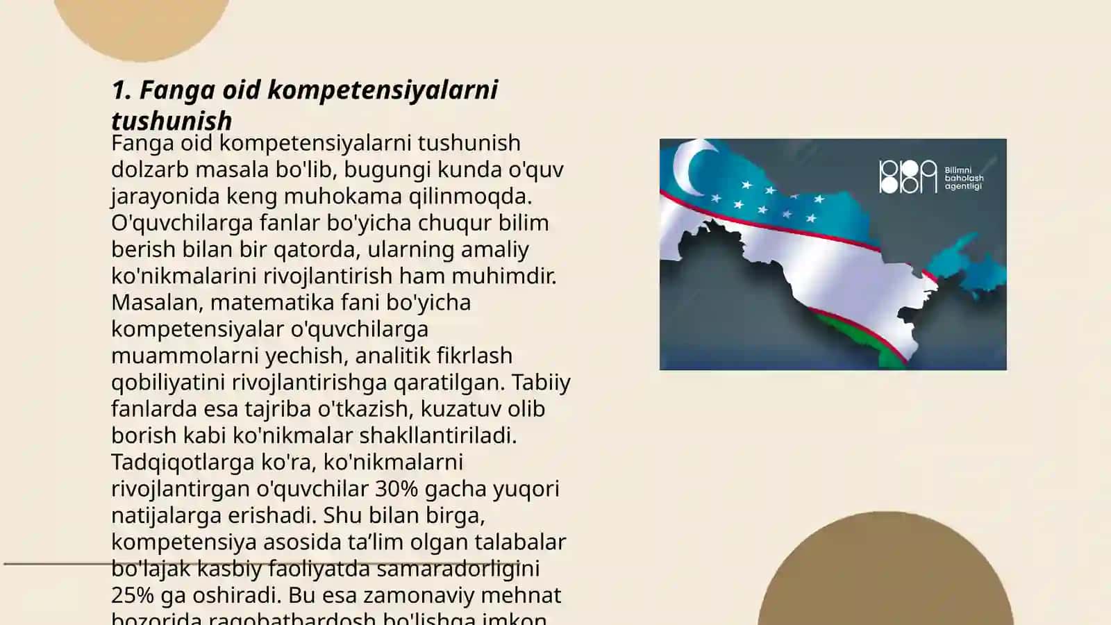 Fanga oid kompitensiyalar 3