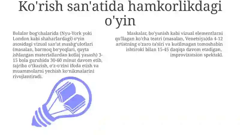 Tasviriy faoliyat mashg'ulotlarida o'yinning ro'li 3