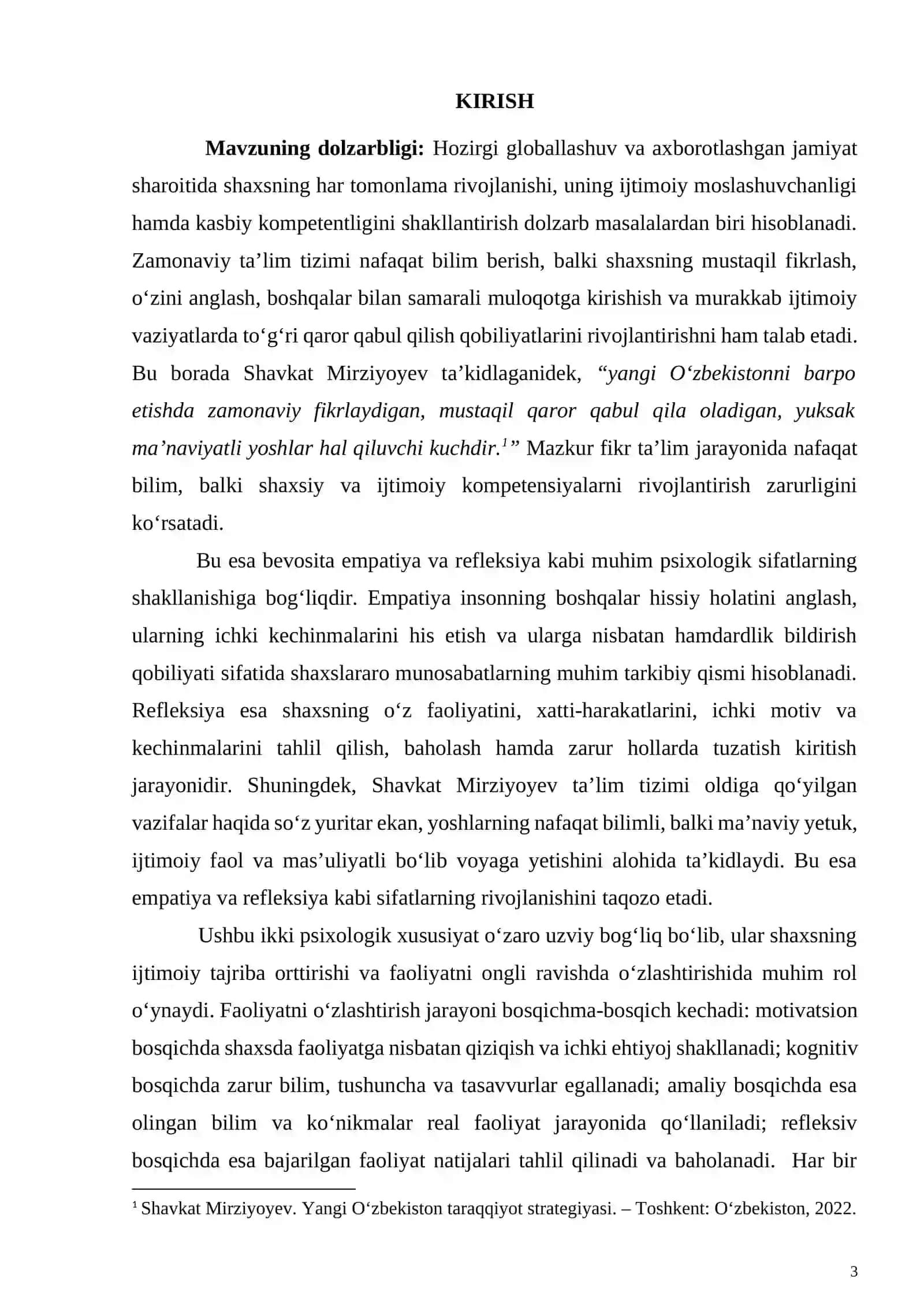 Faoliyatni oʻzlashtirishning turli bosqichlarida shaxsning empatiya va refleksiya xususiyatlari 3