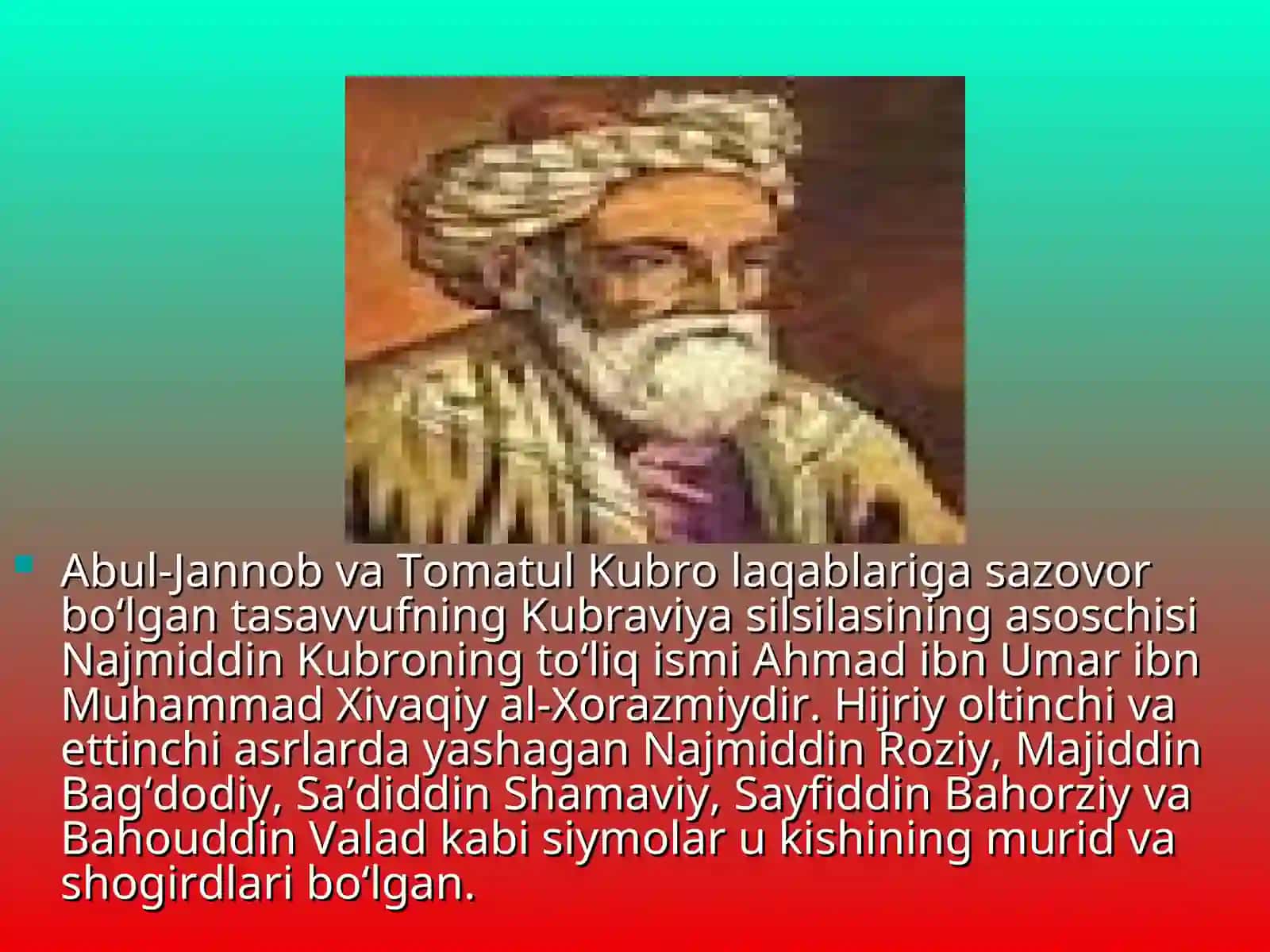 Najmiddin Kubroning vatanparvarlik g’oyalari 3