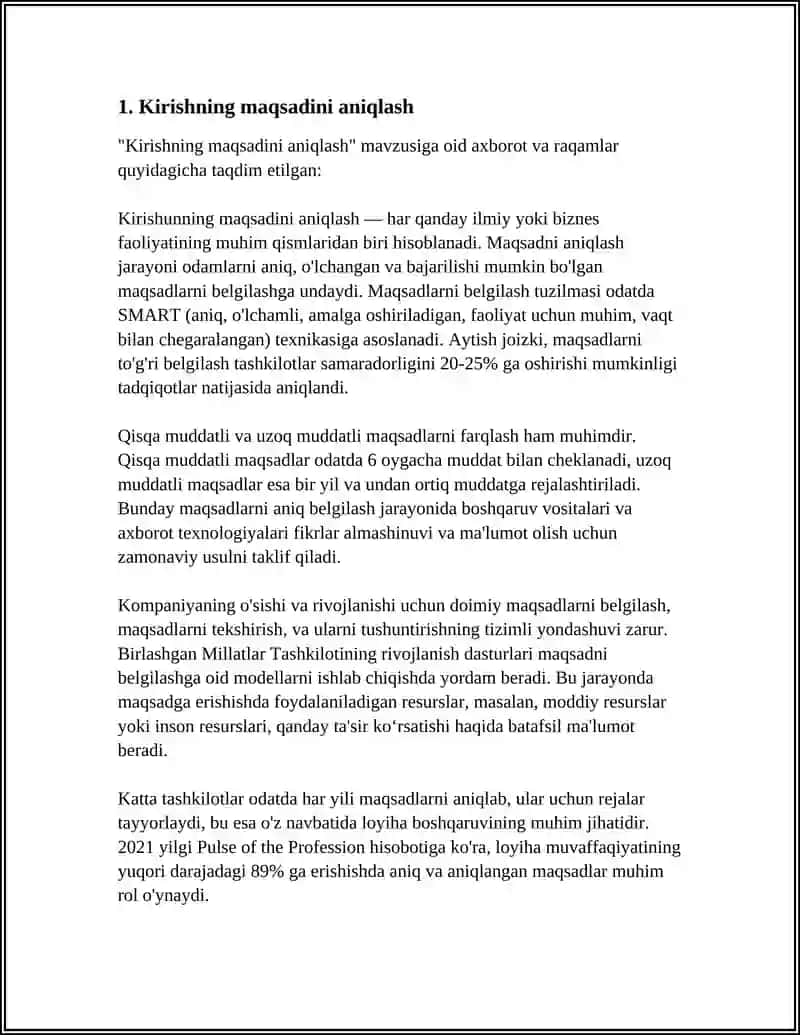 O‘ZINGIZ YOZGAN MATNGA KIRISH QISMINI YOZISH 3