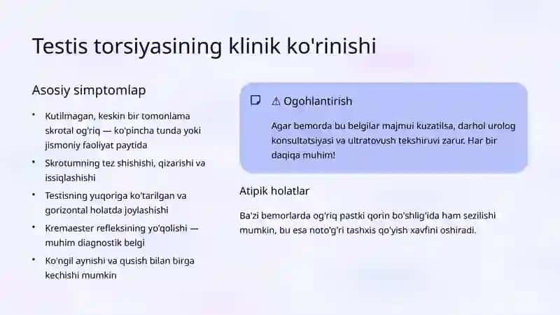 Testis torsiyasi: Differensial diagnostika 3