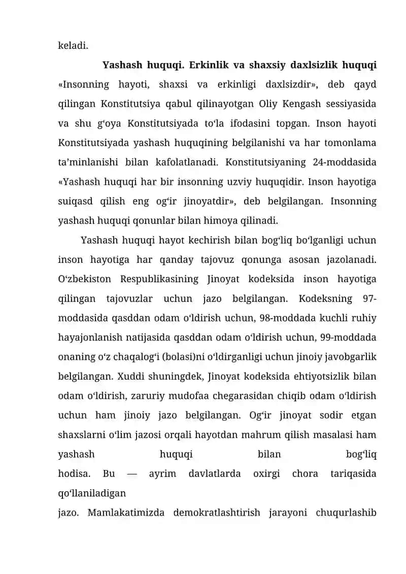 Shaxsiy huquq va erkinliklar 3