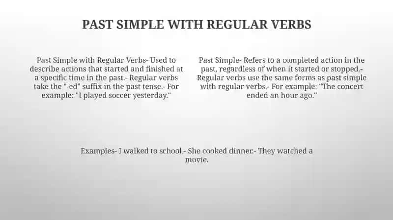 Past Simple 3