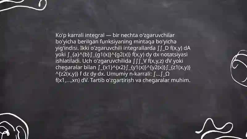Kup karrali intgrallar 3