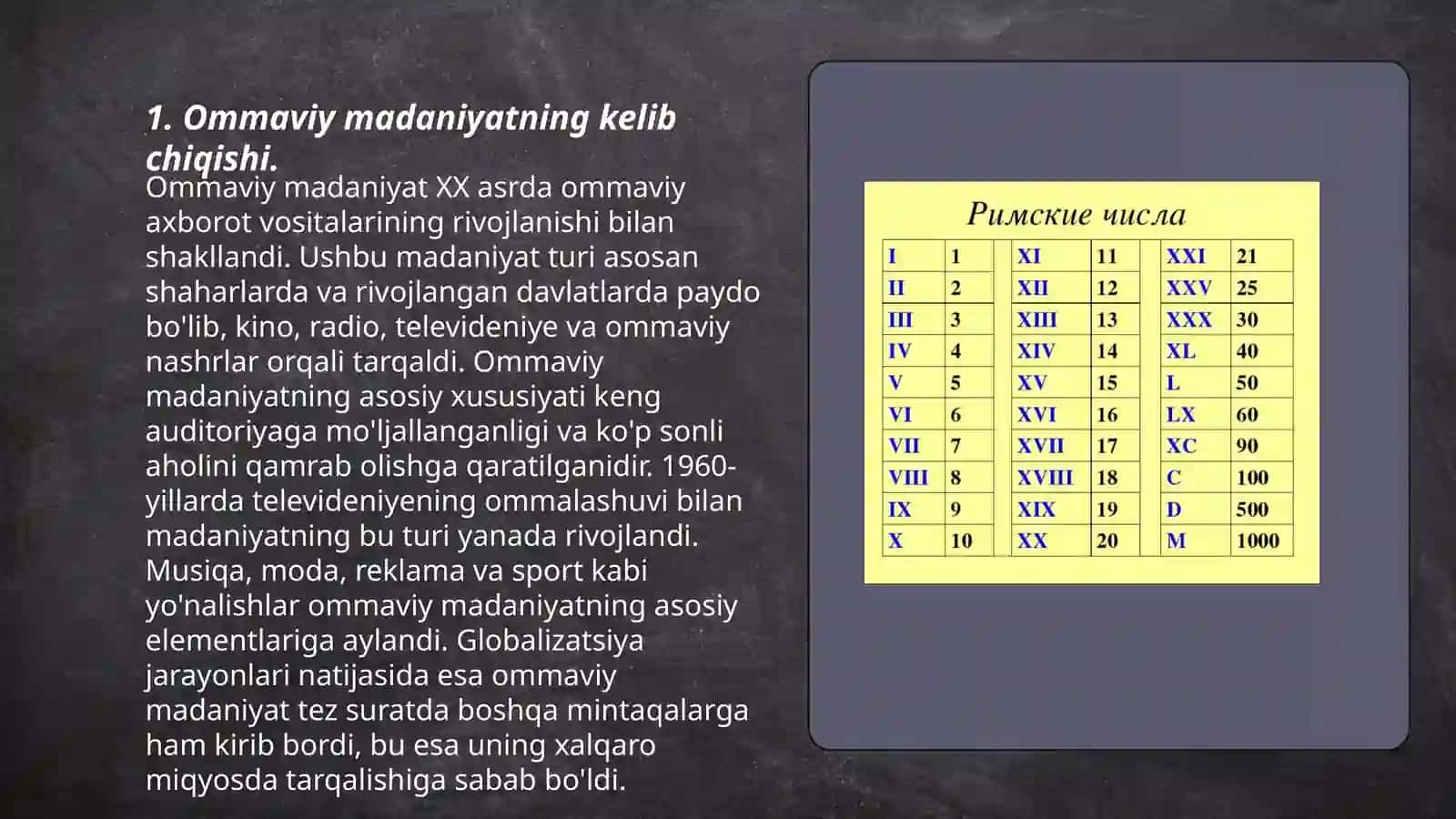 Ommaviy Madaniyatning shakllanish tarixi va uning turlari 3