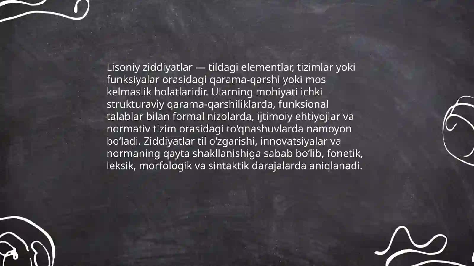 Lisoniy ziddiyatlar. Lisoniy tasnif va uning turlari 3