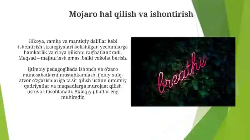 Ijtimoiy pedagogikada ishontirish metodi 3