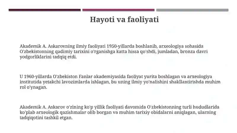 Akademik A. Asqarovning ilmiy faoliyati 3
