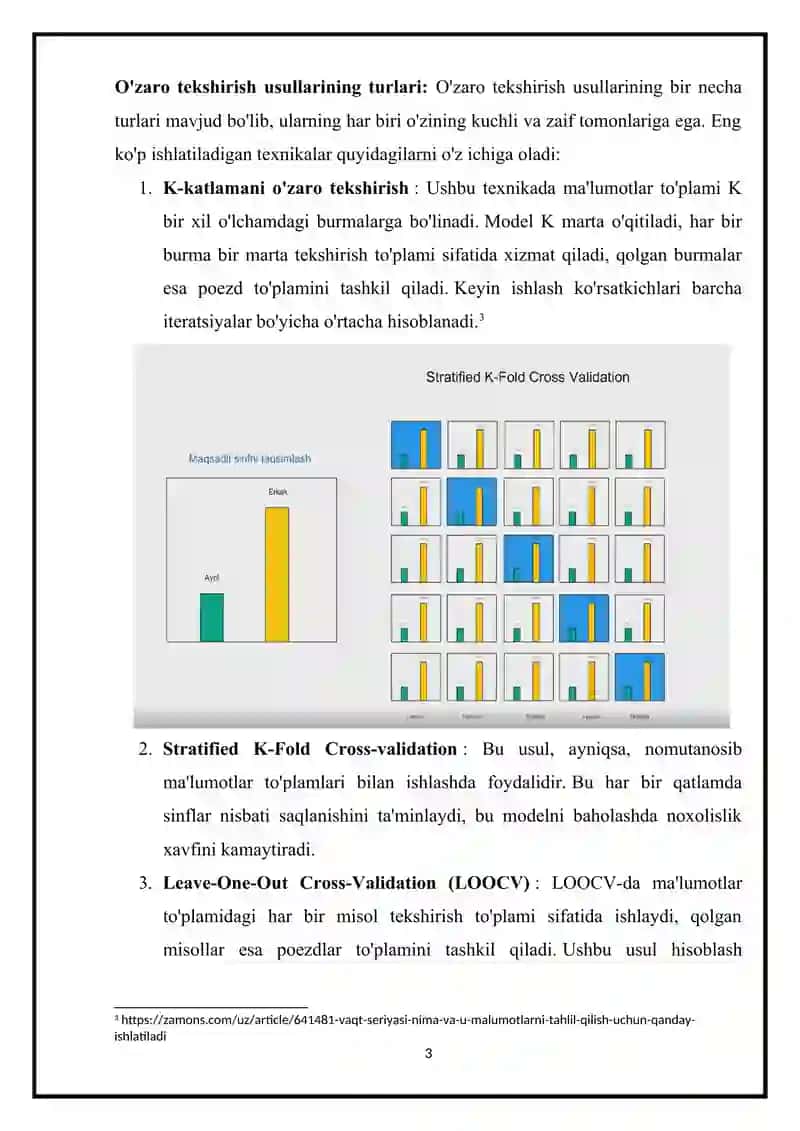 O'ZARO TEKSHIRISHNI TUSHUNISH: TRAIN-VALIDATION-TEST SPLIT 3