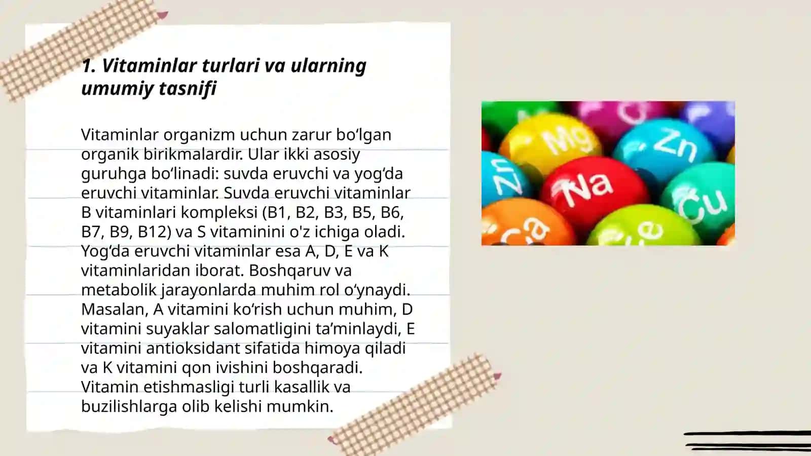 Vitaminlar va ularning organizm uchun ahamiyati 3
