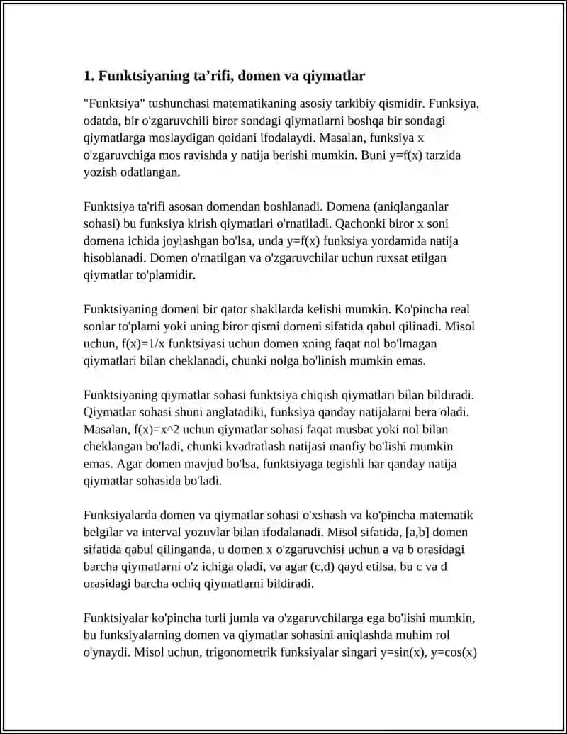 FUNKSIYALAR VA ULARNING LIMITLARI 3