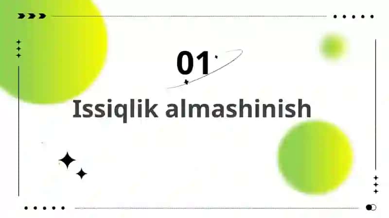Issiqlik Almashinish va Fure Qonuni 3