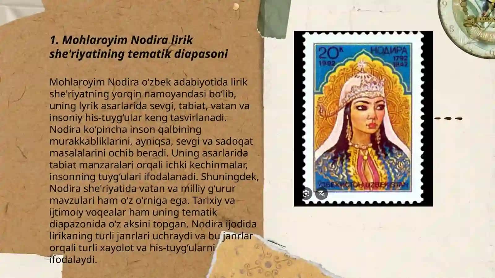 Mohlaroyim Nodira lirikasining janriy xususiyatlari 3